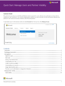 Microsoft Business Center Quick Start Guides