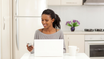 Woman on mobile phone